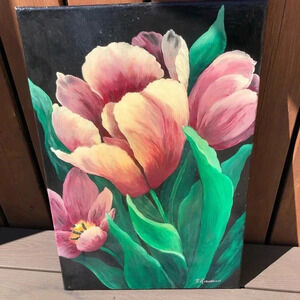 Hand Painted  Signed Canvas Art